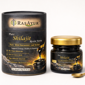 RasAyur™ Himalayan Shilajit Resin – Pure & Wild Harvested (20g) Pack of 2